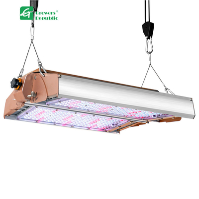 Growers Republic Lightweight 340W Greenhouse LED Grow Lights Dimmable Angle Adjustable Full Spectrum